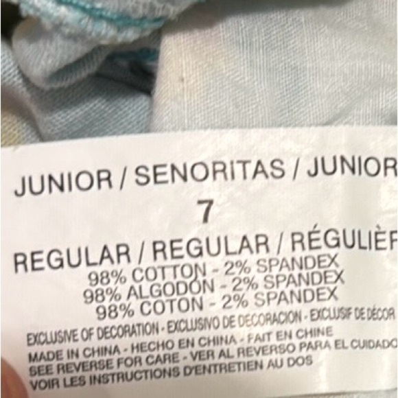 Grane Floral Women's Shorts - Turquoise and Yellow - Picture 5 of 5